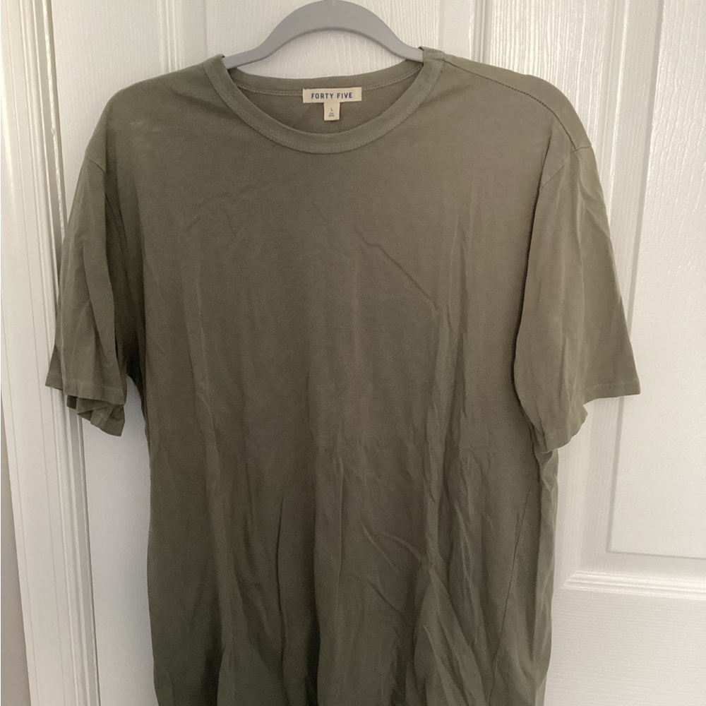 Men's Olive Green Crew Neck Tee